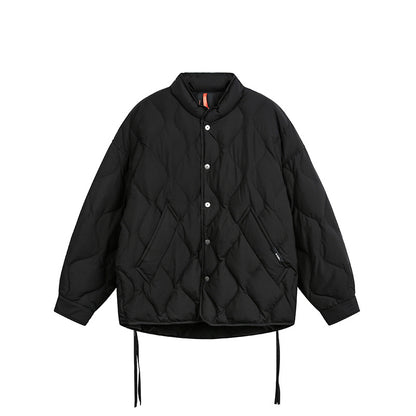 Men's Short Quilted Oversized Insulation Jacket with Diamond Quilting EVA-US