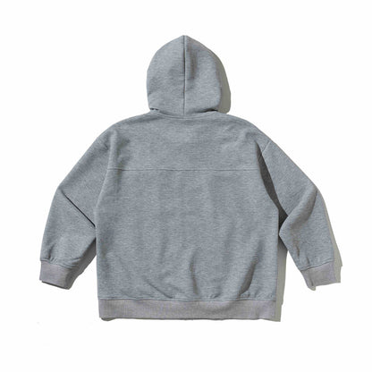 Unisex Textured Hooded Zip Jacket with Waffle Structure and Front Pockets EVA-US