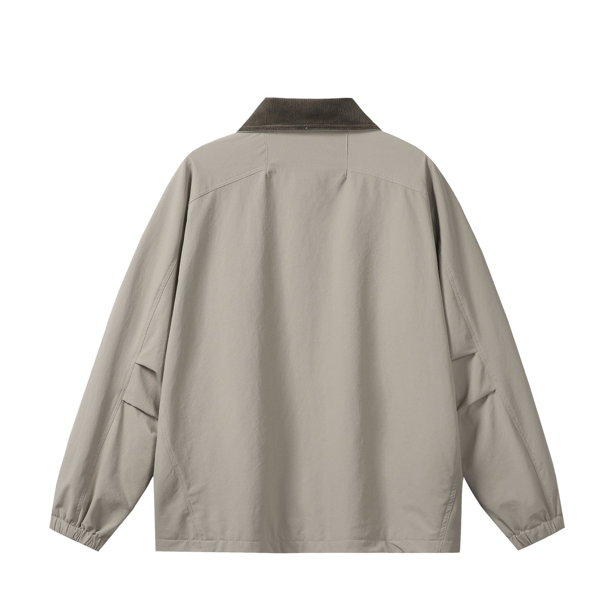 Unisex Short Cut Boxy Blouson with Cord Collar, Zipper and Utility Flap Pockets EVA-US