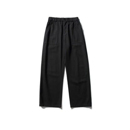 Women's Wide Utility Cargo Pants with Elastic Waistband and Applied Front Pockets EVA-US