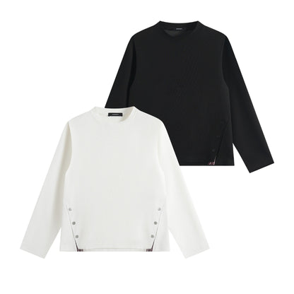 Unisex Oversize Sweatshirt with side snap plackets and round neck EVA-US