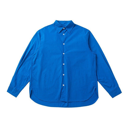 Unisex Oversized Shirt made of lightweight cotton blend with rounded hem EVA-US