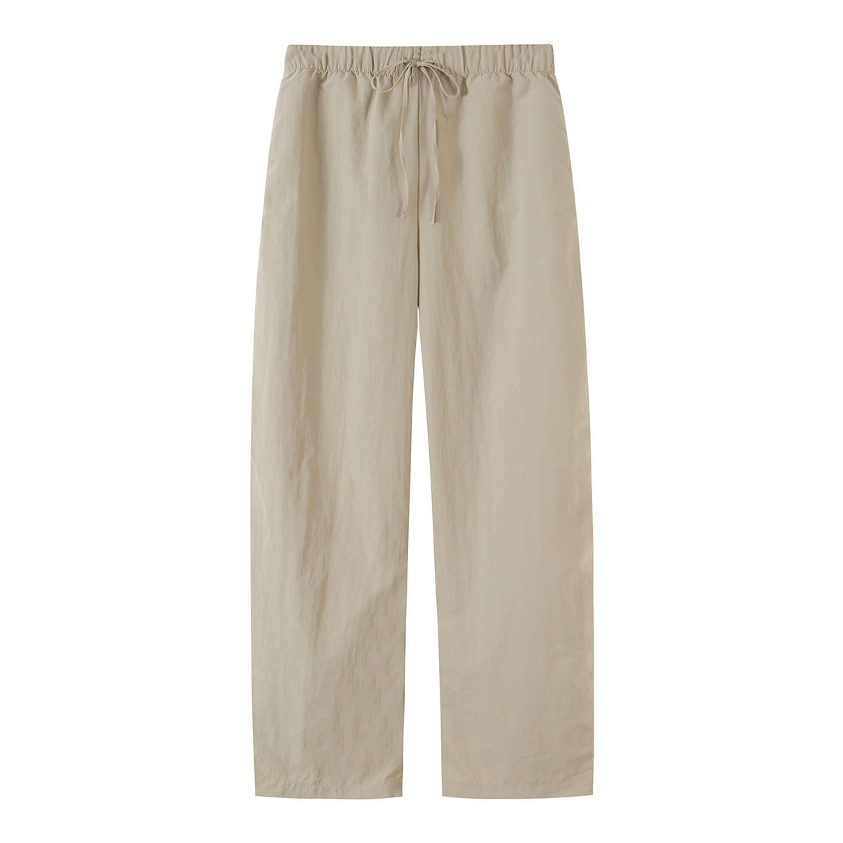 Women's high-waisted loose linen-look pants with drawstring waistband EVA-US