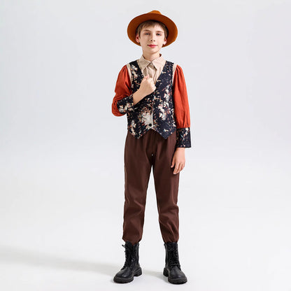 Boys' traditional outfit with floral accents EVA-US