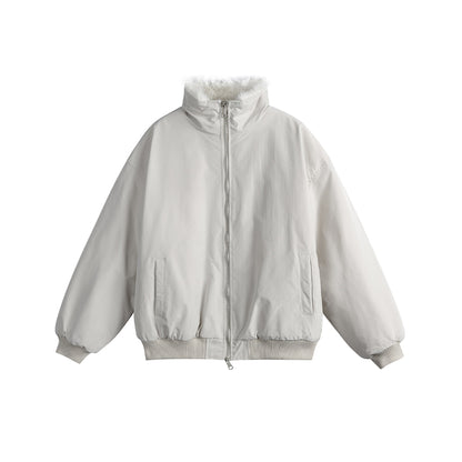 Unisex Boxy-padded Blouson with high stand-up collar and teddy lining EVA-US