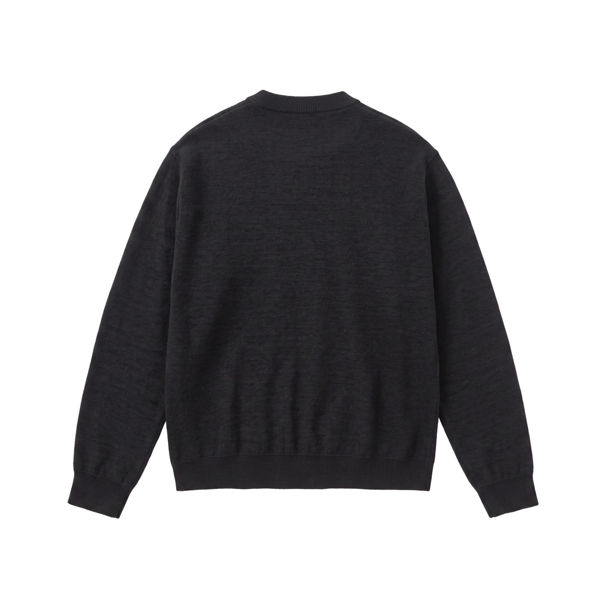 Men's Fine Round Neck Sweatshirt made of Terry Fleece with Ribbed Hem