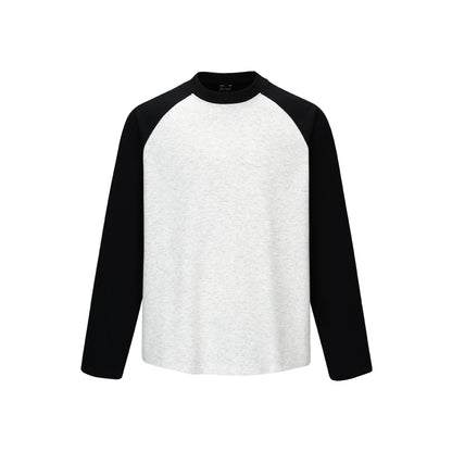 Unisex Raglan-Long Sleeve Sweatshirt made of cotton blend with contrasting sleeves and ribbed round neck EVA-US