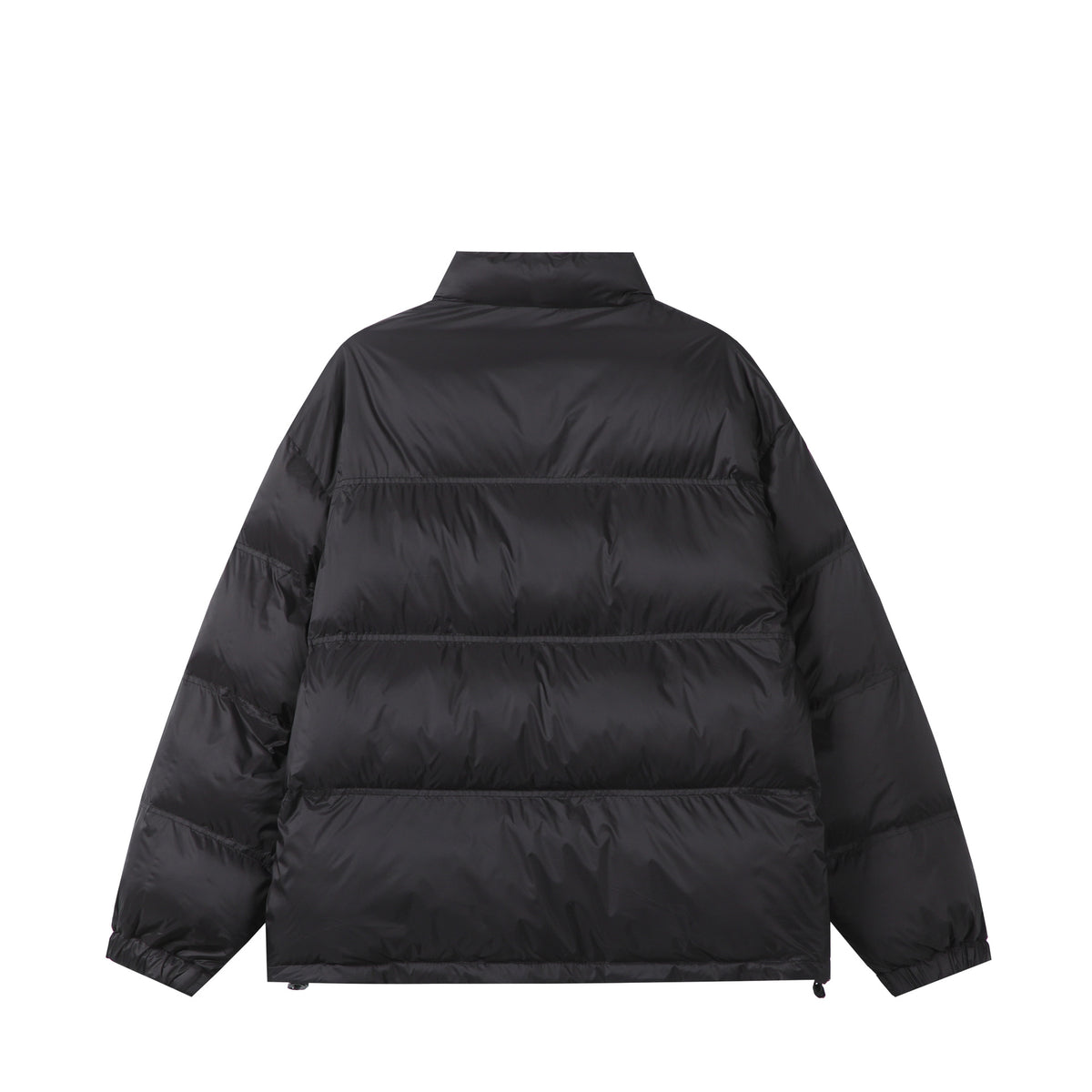 Unisex Short padded oversized jacket with high standing collar and logo print EVA-US