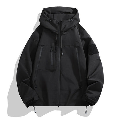 Women's Technical Outdoor Jacket with Adjustable Hood System and Multifunctional Pockets EVA-US