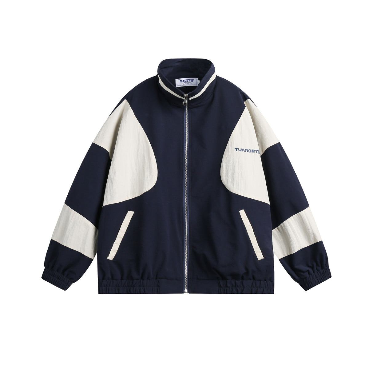 Unisex Boxy-Colorblock-Training Jacket with high stand-up collar EVA-US