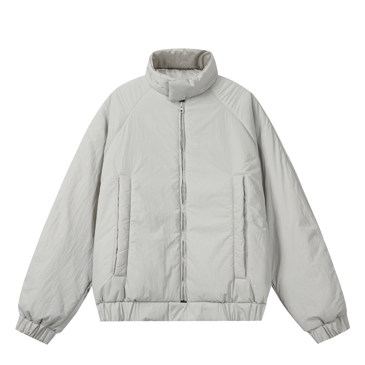 Unisex Boxy-padded Short Jacket with voluminous Funnel Collar EVA-US