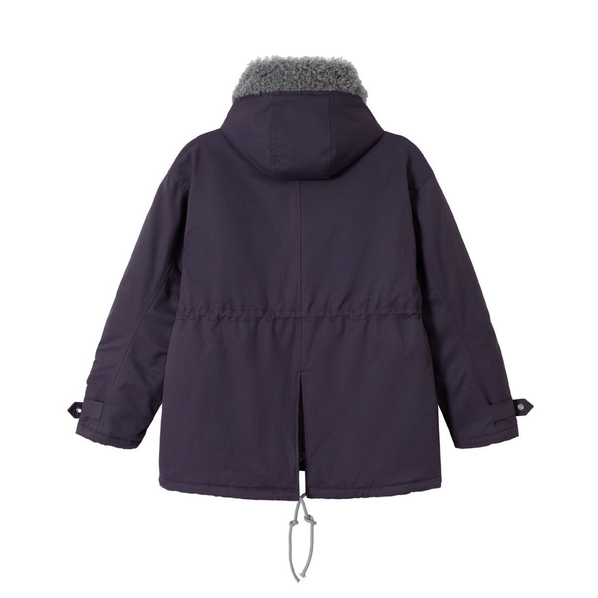 Women's short parka with teddy lining, drawstring and buckle sleeves EVA-US
