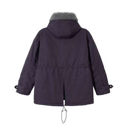 Women's short parka with teddy lining, drawstring and buckle sleeves EVA-US