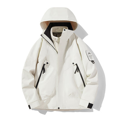 Unisex Waterproof, Breathable Hardshell Outdoor Jacket with Hood EVA-US