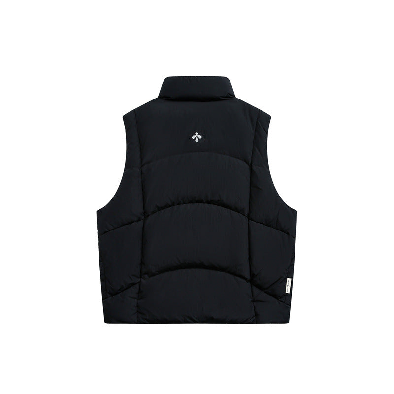 Men's padded quilted vest with high stand-up collar and multifunction pockets EVA-US