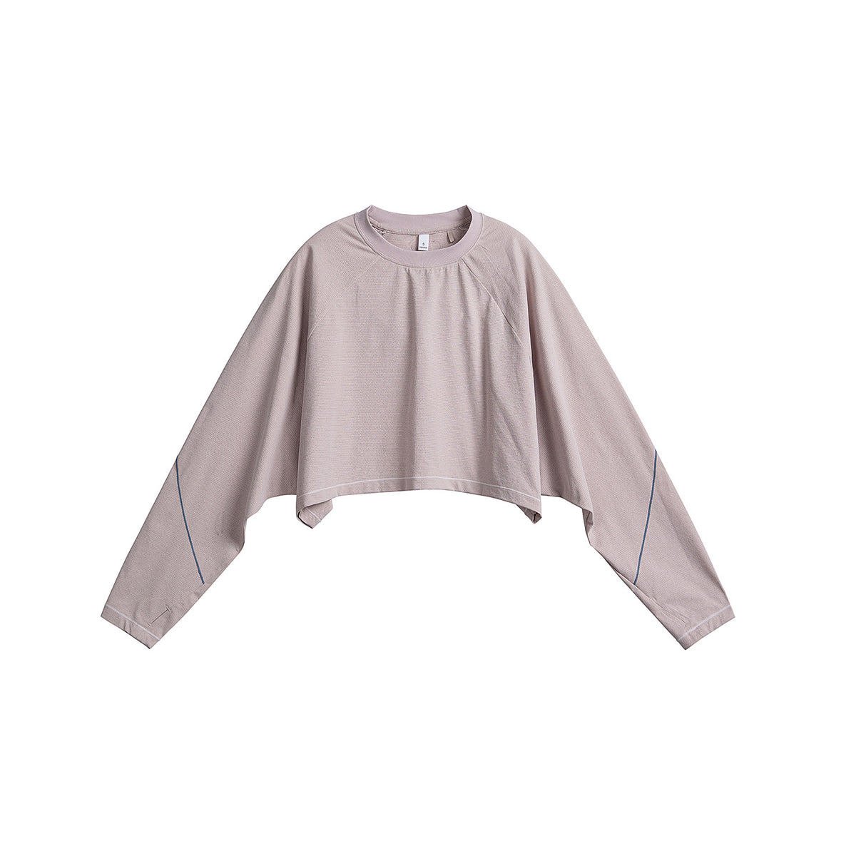 Women Short Cropped Oversize Sweatshirt with Bat Sleeves EVA-US