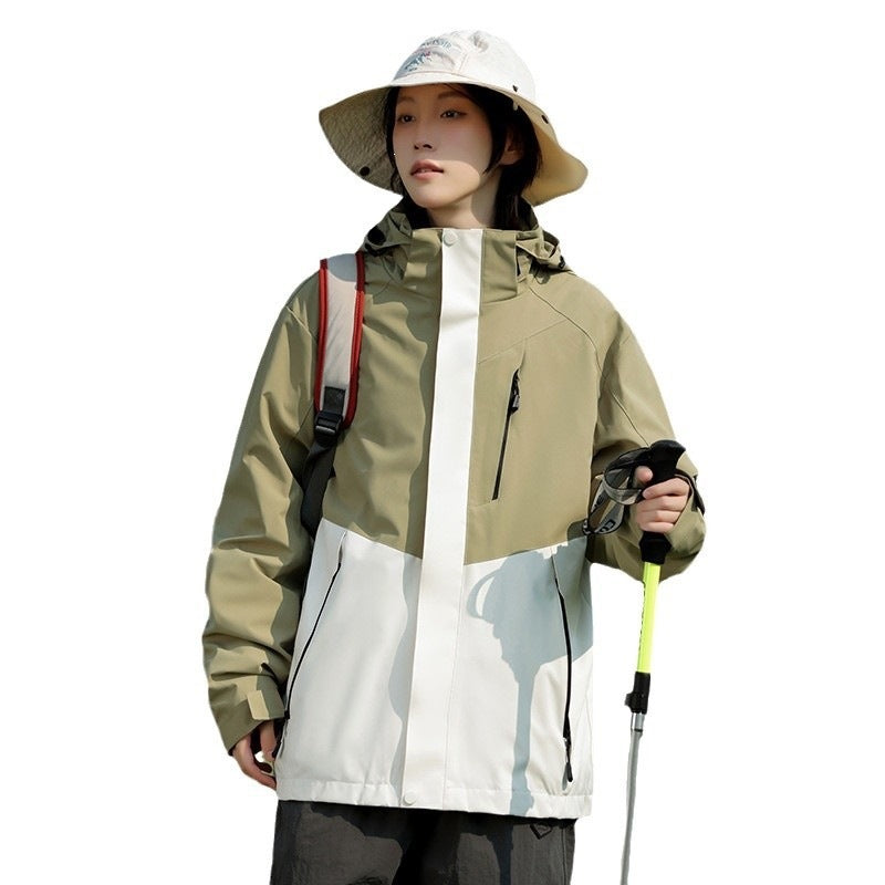 Men's Two-Tone Wind and Water-Repellent Softshell Jacket with Hood EVA-US