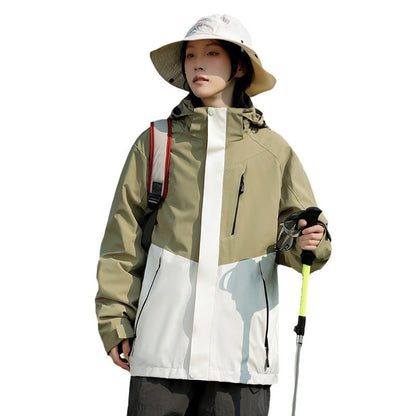 Men's Two-Tone Wind and Water-Repellent Softshell Jacket with Hood EVA-US