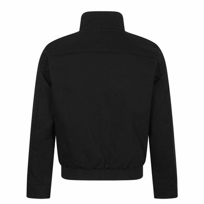 Unisex Short-cut Canvas Field Blouson with Buckle Placket, Utility Pockets and High Standing Collar EVA-US