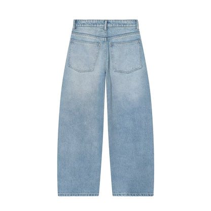 Women’s cropped wide-cut jeans with high waist and front seam details EVA-US