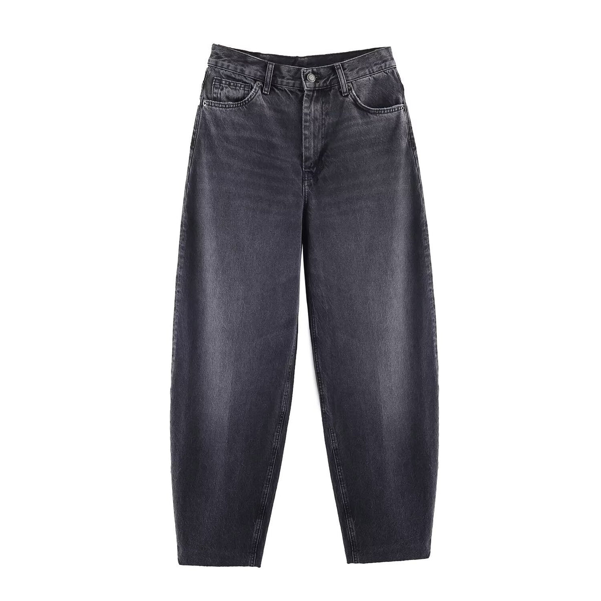 Women High-Waist Balloon Jeans with wide thigh and tapered hem EVA-US