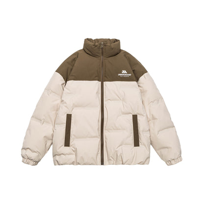 Unisex Padded Comfort Puffer Jacket with High Stand Collar and Brand Logo EVA-US
