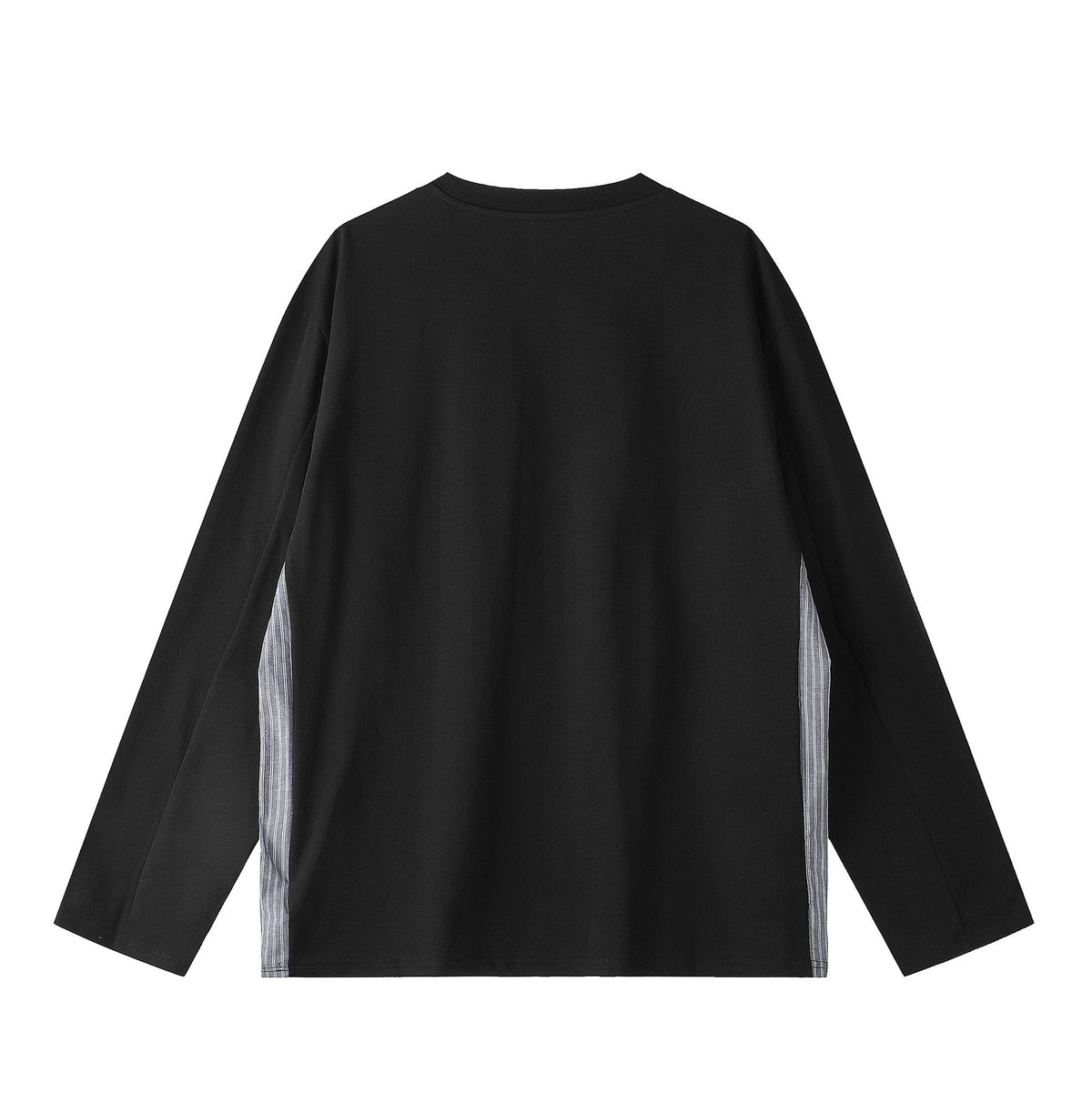 Unisex Oversize Sweatshirt with Side Stripe Panels and Round Neck EVA-US