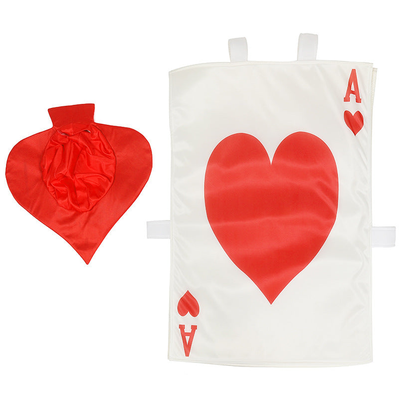 Men's costume as playing card with heart motif EVA-US