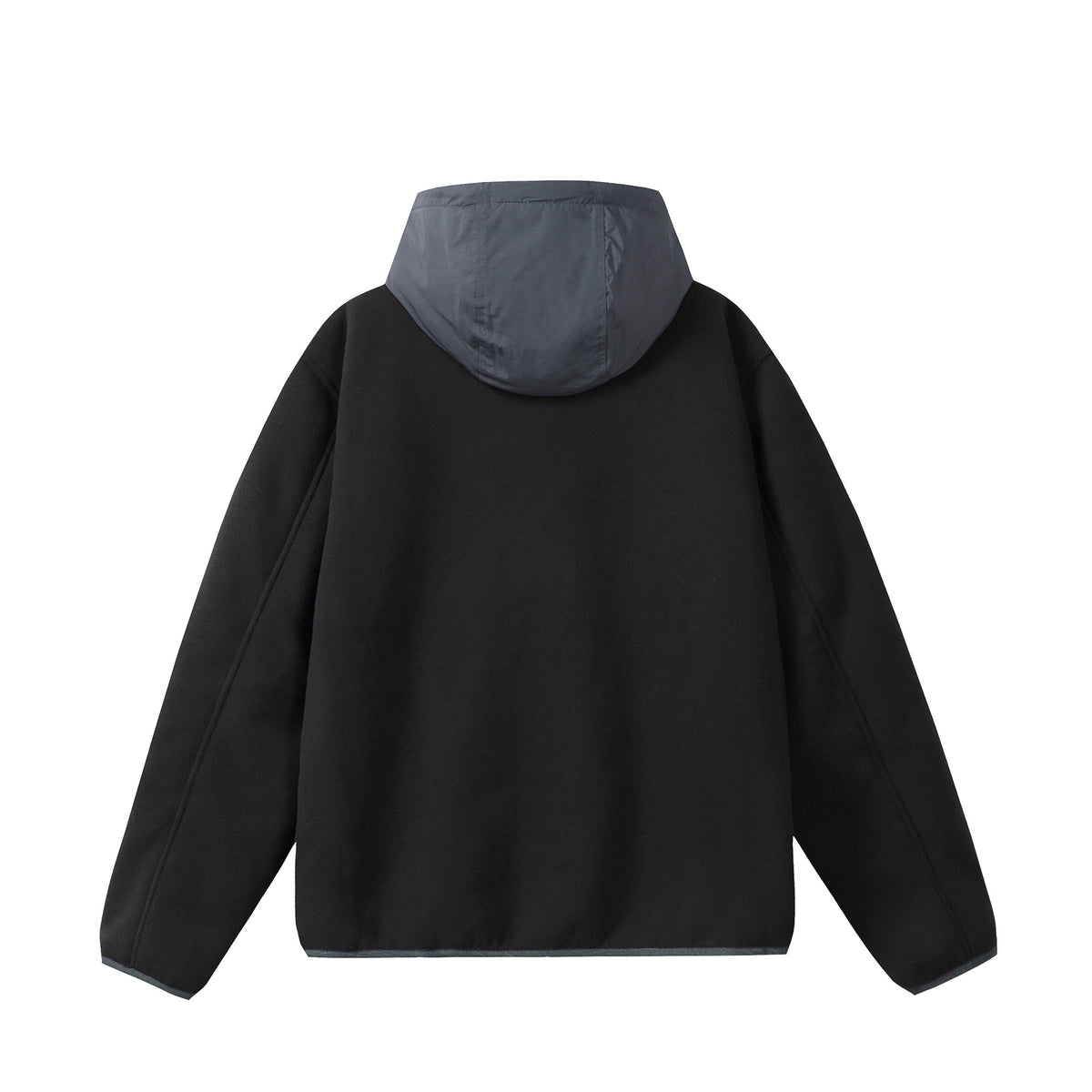 Unisex fleece hoodie jacket with teddy lining, full zip, and side zip pockets EVA-US