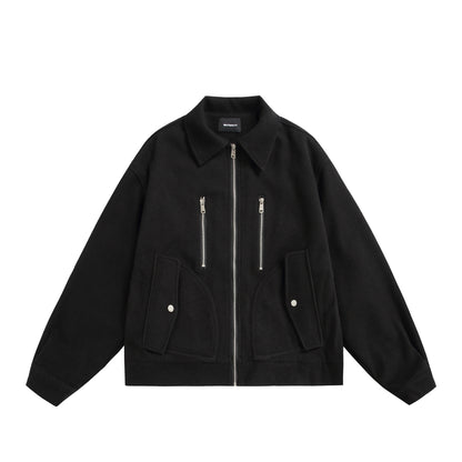 Unisex Boxy Blouson Jacket with technical double zip and oversized silhouette EVA-US