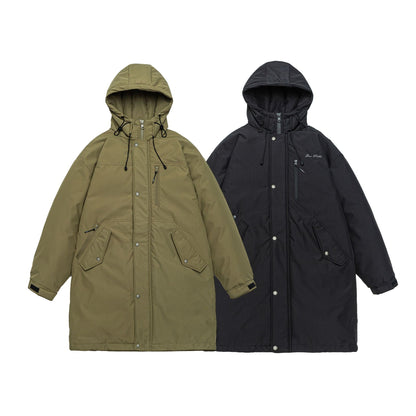 Men's warmer windproof parka with hood, quilted lining and front pockets EVA-US