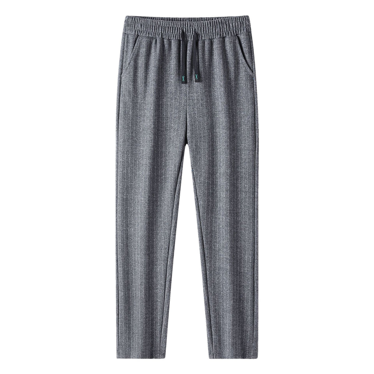 Women's Knit Joggers with Drawstring and Fine Pinstripe EVA-US