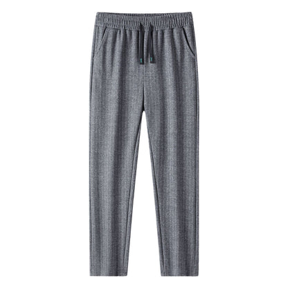 Women's Knit Joggers with Drawstring and Fine Pinstripe EVA-US