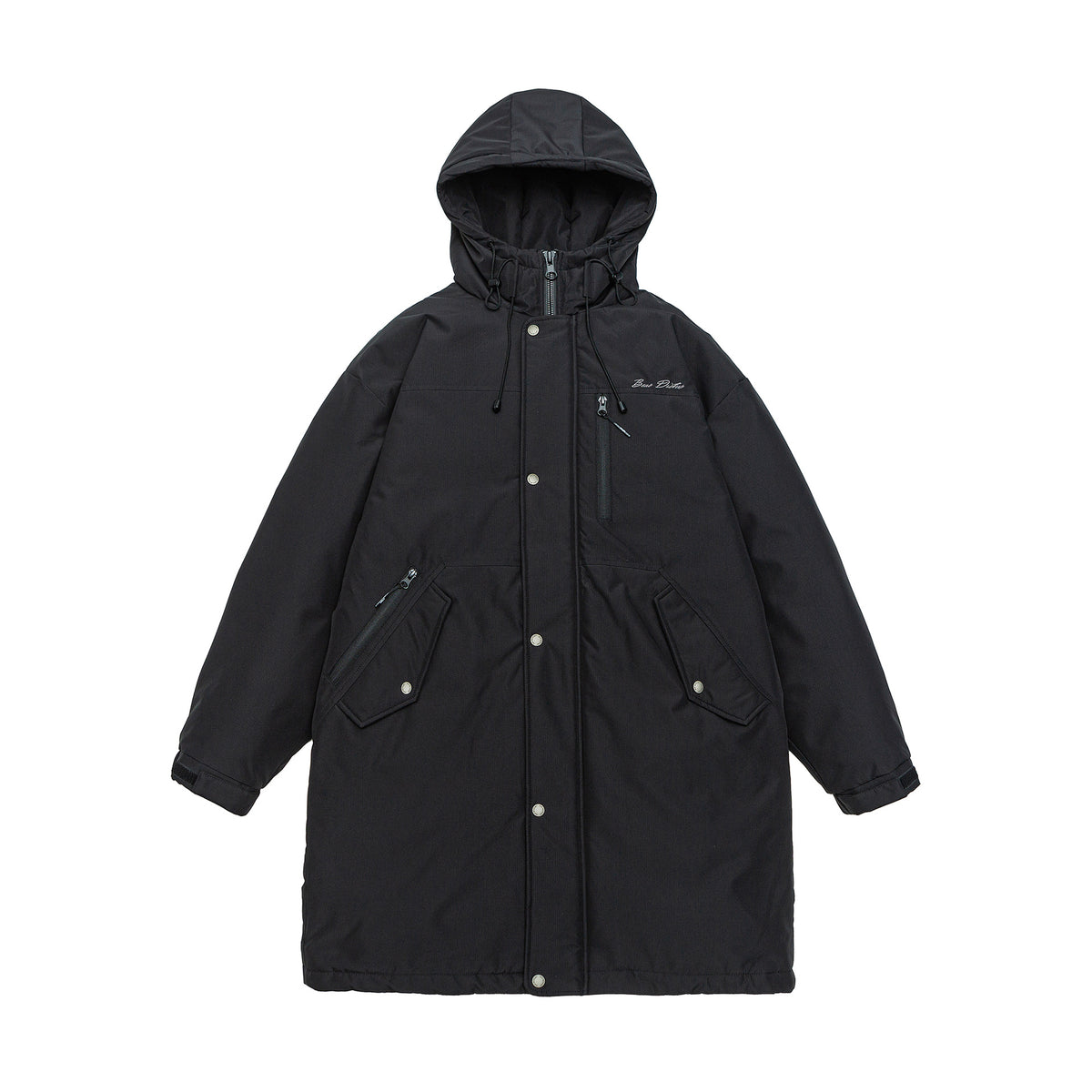 Men's warmer windproof parka with hood, quilted lining and front pockets EVA-US
