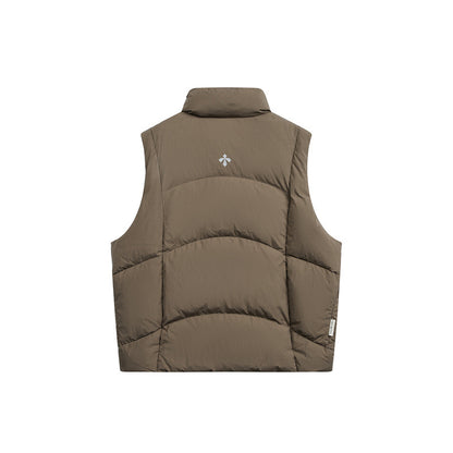 Men's padded quilted vest with high stand-up collar and multifunction pockets EVA-US
