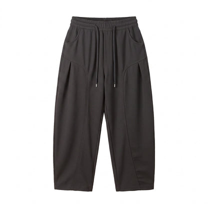 Women Relaxed-Cropped Jogpant with drawstring, side pleats and inset pockets EVA-US