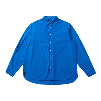 Unisex Oversized Shirt made of lightweight cotton blend with rounded hem EVA-US