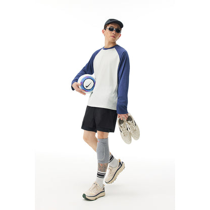 Unisex Raglan-Long Sleeve Shirt made of lightweight cotton blend with waffle texture EVA-US