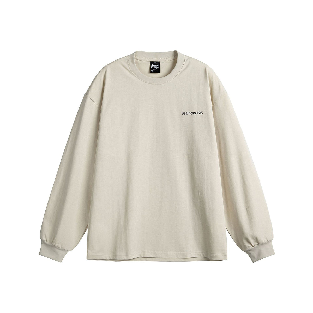 Unisex Oversize-Longsleeve with dropped shoulder, ribbed cuffs and minimalist chest embroidery EVA-US