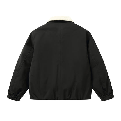 Men's Short Blouson with Sherpa Collar and Utility Pockets EVA-US
