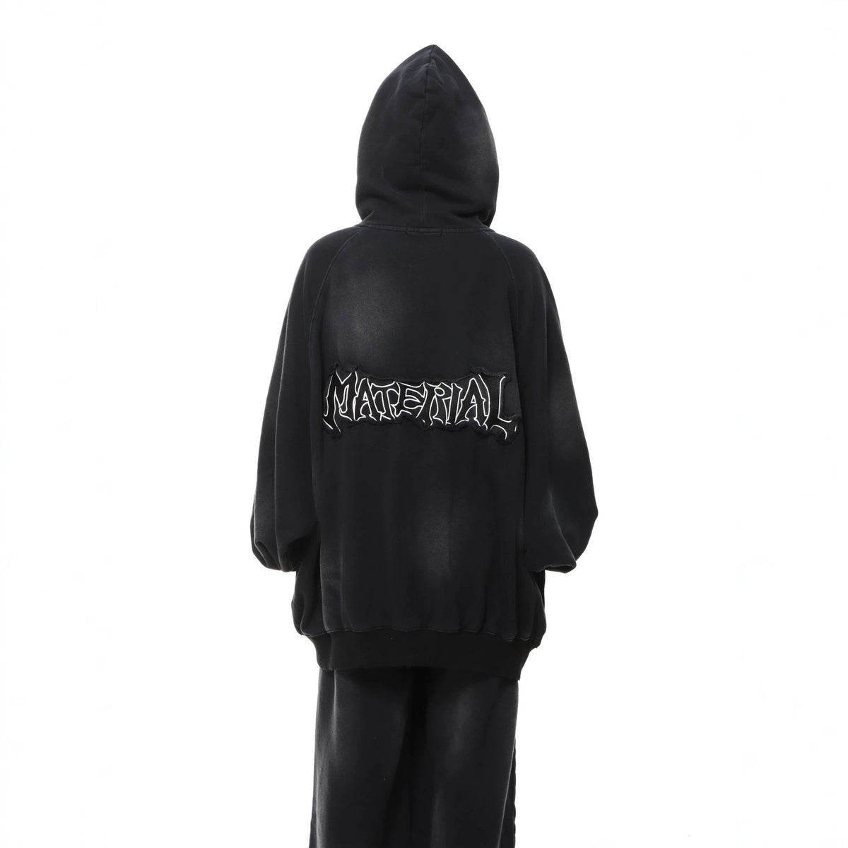 Unisex oversized hoodie with tie-dye wash and statement rear print EVA-US