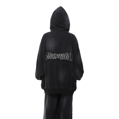 Unisex oversized hoodie with tie-dye wash and statement rear print EVA-US