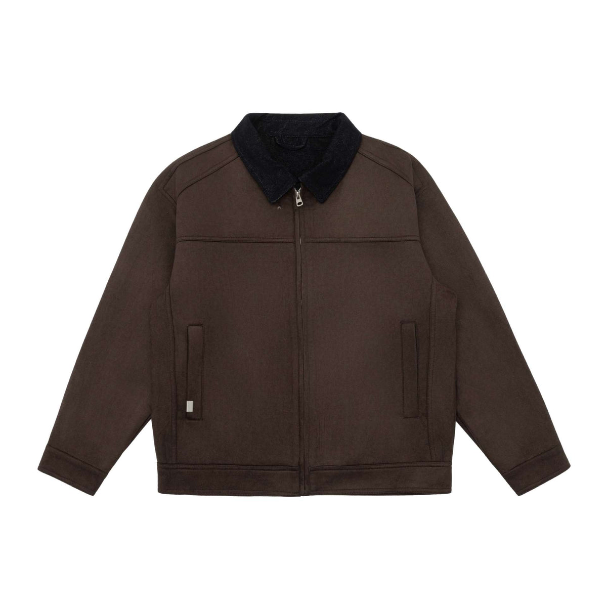 Men's short jacket in canvas workwear style with cord collar EVA-US