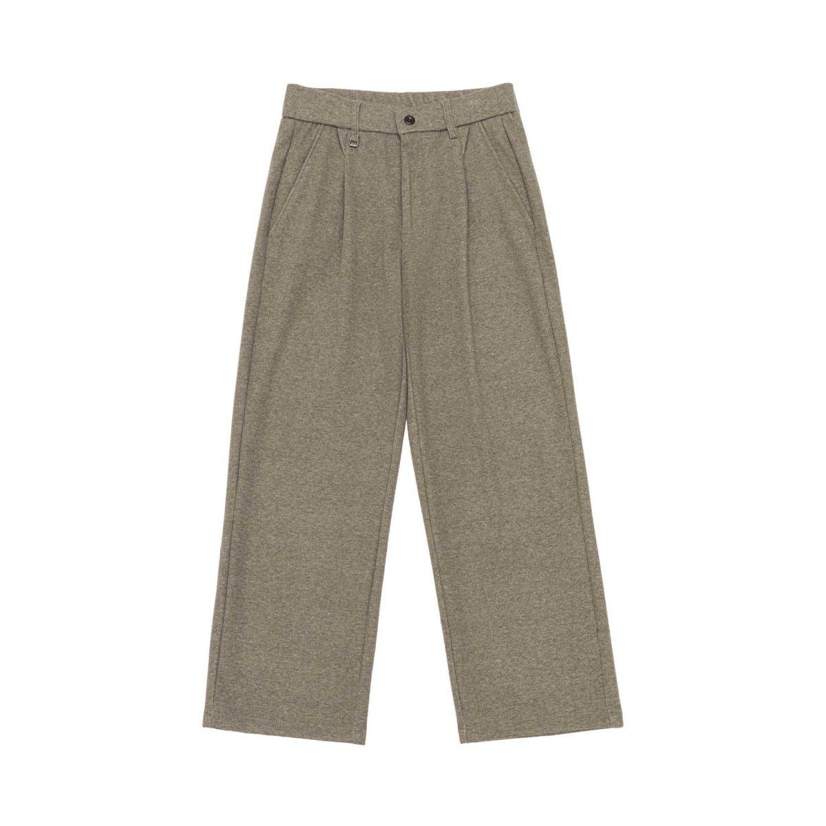 Women High-waisted Pleated Jersey Pants with Wide Leg EVA-US