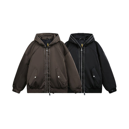 Men's Padded Hooded Bomber Jacket with Thermal Lining EVA-US