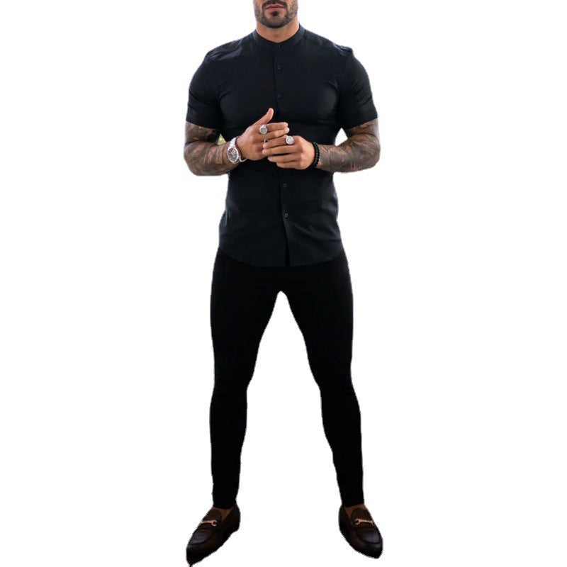 Men's Slim-Fit Chino Pants with Modern Design and Elastic Waist EVA-US