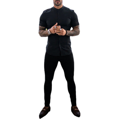 Men's Slim-Fit Chino Pants with Modern Design and Elastic Waist EVA-US