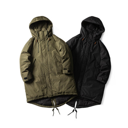 Men Waterproof Thermal Parka with Extended Back and Hood EVA-US