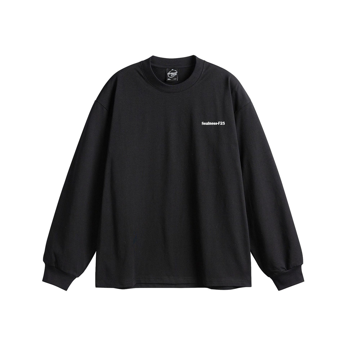 Unisex Oversize-Longsleeve with dropped shoulder, ribbed cuffs and minimalist chest embroidery EVA-US