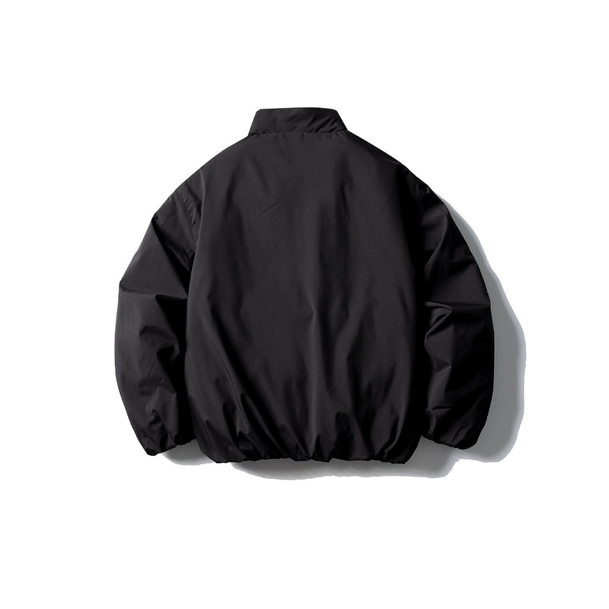 Unisex Short Boxy Thermal Blouson with High Standing Collar, Elastic Hem and Concealed Zipper EVA-US
